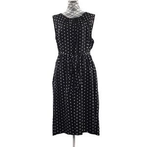 Talbots Black Polka Dot Sleeveless Sheath Dress
